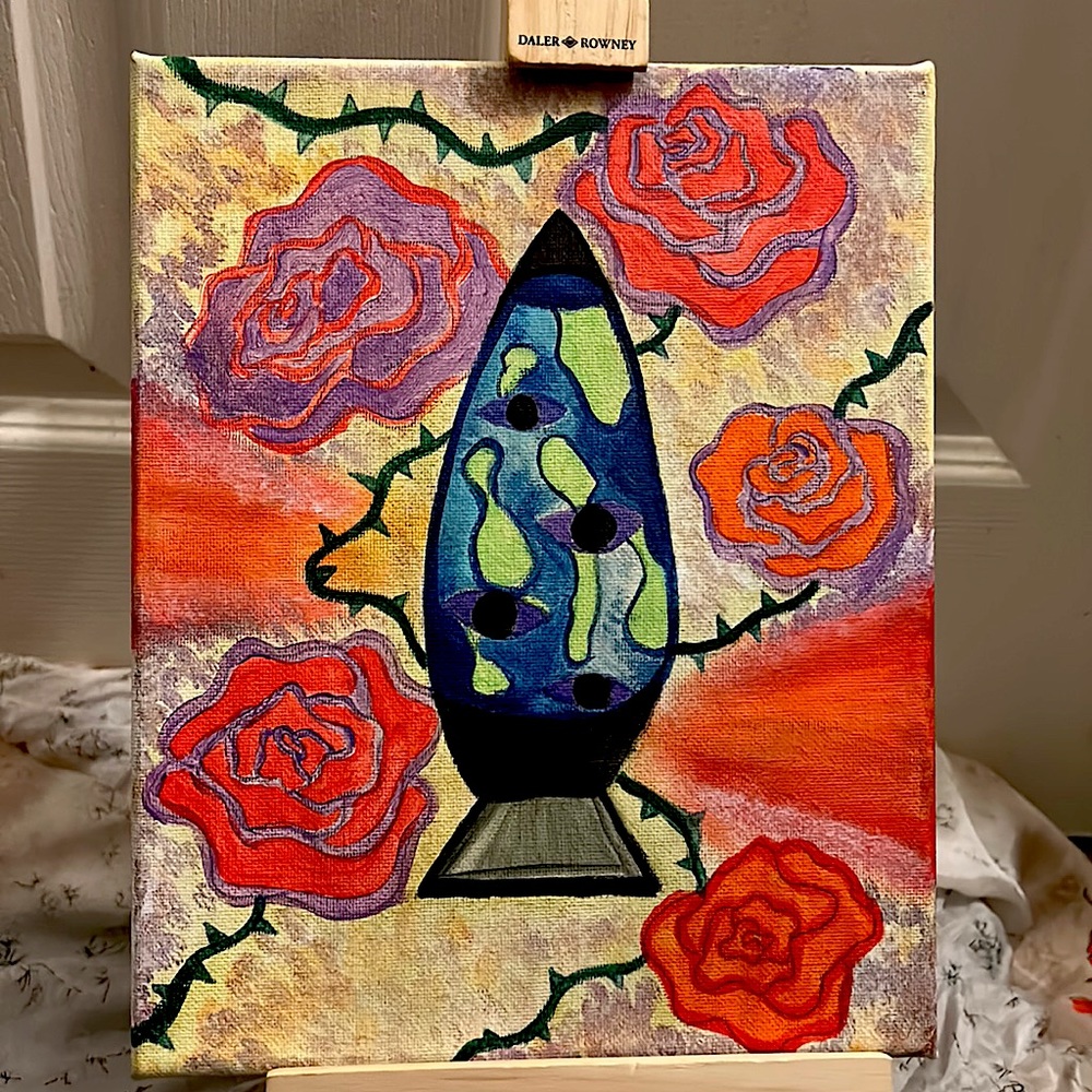 Custom made Lava Lamp Painting , Acrylic Painting Canvas